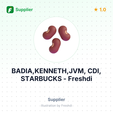 BADIA,KENNETH,JVM, CDI, STARBUCKS – summary card, no photo uploaded yet
