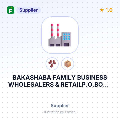 BAKASHABA FAMILY BUSINESS WHOLESALERS & RETAILP.O.BOX – summary card, no photo uploaded yet