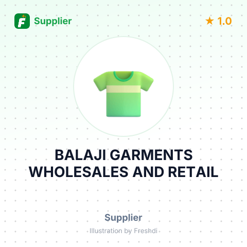 BALAJI GARMENTS WHOLESALES AND RETAIL – summary card, no photo uploaded yet