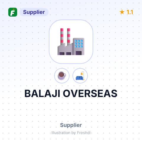 BALAJI OVERSEAS – summary card, no photo uploaded yet