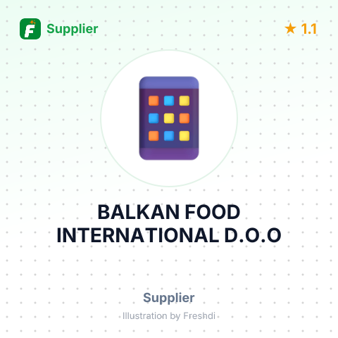 BALKAN FOOD INTERNATIONAL D.O.O – summary card, no photo uploaded yet
