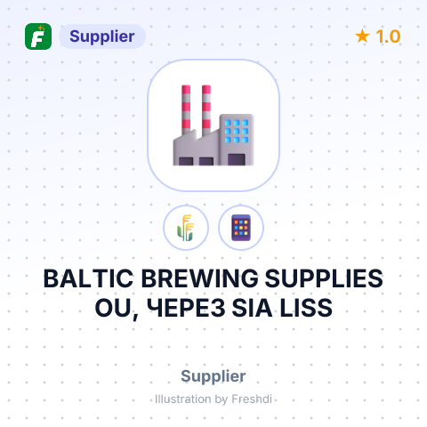 BALTIC BREWING SUPPLIES OU, ЧЕРЕЗ SIA LISS – summary card, no photo uploaded yet