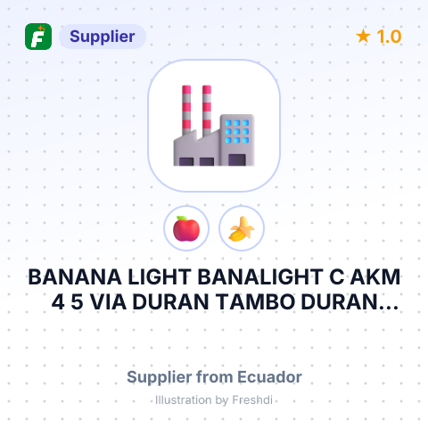 BANANA LIGHT BANALIGHT C AKM 4 5 VIA DURAN TAMBO DURAN ECUADOR – summary card, no photo uploaded yet