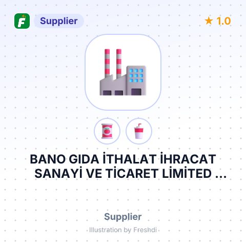 BANO GIDA İTHALAT İHRACAT SANAYİ VE TİCARET LİMİTED ŞİRKETİ – summary card, no photo uploaded yet