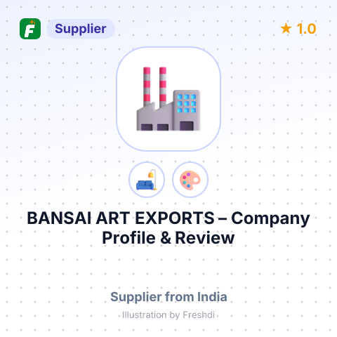 BANSAI ART EXPORTS – summary card, no photo uploaded yet