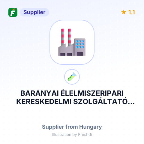 BARANYAI ÉLELMISZERIPARI KERESKEDELMI SZOLGÁLTATÓ KFT. – summary card, no photo uploaded yet