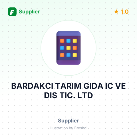 BARDAKCI TARIM GIDA IC VE DIS TIC. LTD – summary card, no photo uploaded yet