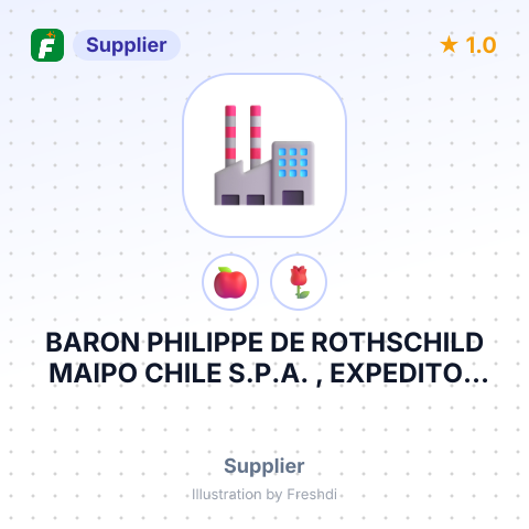 BARON PHILIPPE DE ROTHSCHILD MAIPO CHILE S.P.A. , EXPEDITOR OPTIMODALS INTERNATIONAL RENCENU – summary card, no photo uploaded yet