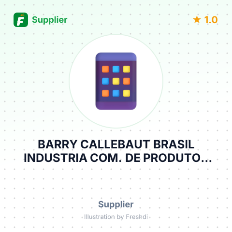 BARRY CALLEBAUT BRASIL INDUSTRIA COM. DE PRODUTOS ALIMENTICIOS LTDA – summary card, no photo uploaded yet