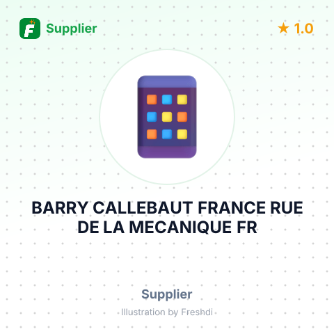 BARRY CALLEBAUT FRANCE RUE DE LA MECANIQUE FR – summary card, no photo uploaded yet