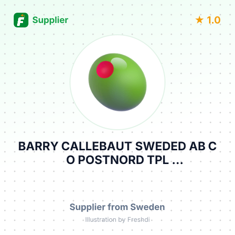 BARRY CALLEBAUT SWEDED AB C O POSTNORD TPL ABBUNKAGARDSGATAN 1 SE 253 68 HELSINGBORD SWEDEN – summary card, no photo uploaded yet