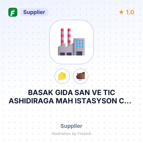 BASAK GIDA SAN VE TIC ASHIDIRAGA MAH ISTASYSON CAD NO 10 TEKIRDAG TURKEY – summary card, no photo uploaded yet