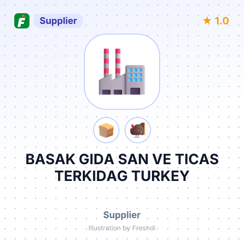 BASAK GIDA SAN VE TICAS TERKIDAG TURKEY – summary card, no photo uploaded yet