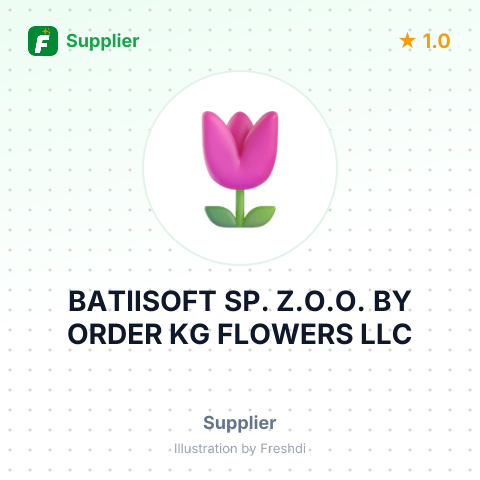 BATIISOFT SP. Z.O.O. BY ORDER KG FLOWERS LLC – summary card, no photo uploaded yet