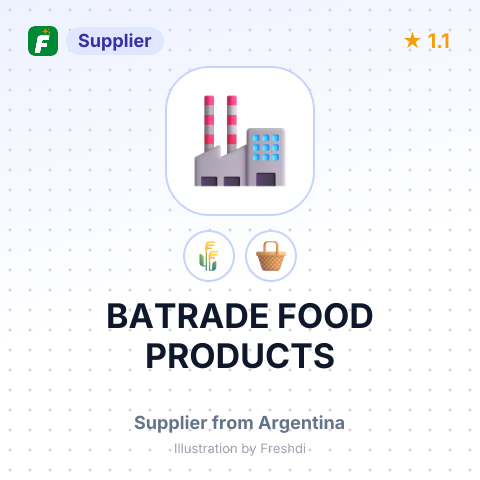BATRADE FOOD PRODUCTS – summary card, no photo uploaded yet