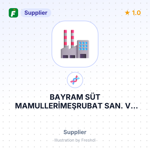BAYRAM SÜT MAMULLERİMEŞRUBAT SAN. VE TİCLTD. ŞTİ. – summary card, no photo uploaded yet