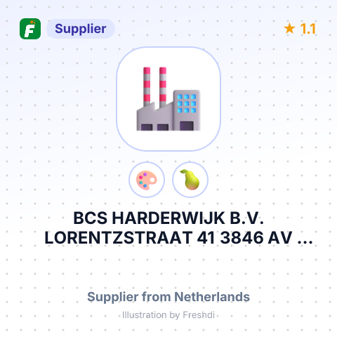 BCS HARDERWIJK B.V. LORENTZSTRAAT 41 3846 AV HARDERWIJK NEDERLAND – summary card, no photo uploaded yet