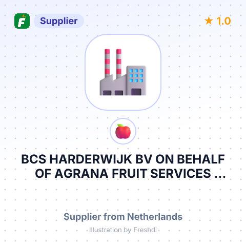 BCS HARDERWIJK BV ON BEHALF OF AGRANA FRUIT SERVICES GMBH – summary card, no photo uploaded yet