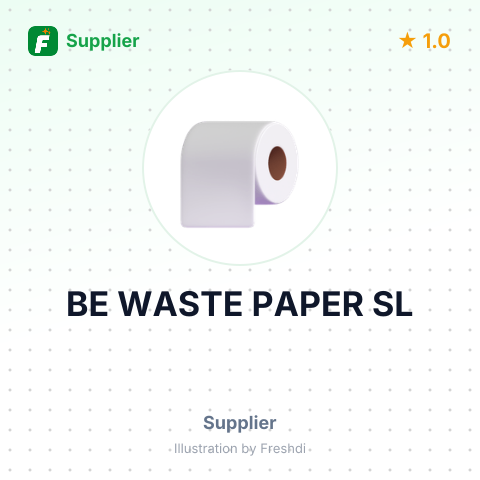 BE WASTE PAPER SL – summary card, no photo uploaded yet