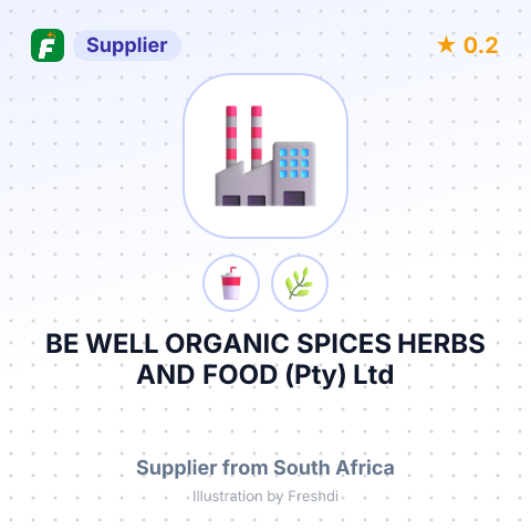 BE WELL ORGANIC SPICES HERBS AND  FOOD (Pty) Ltd – summary card, no photo uploaded yet