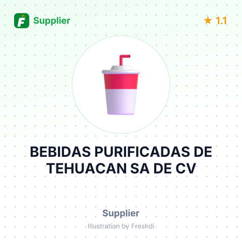 BEBIDAS PURIFICADAS DE TEHUACAN SA DE CV – summary card, no photo uploaded yet