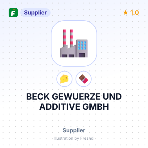 BECK GEWUERZE UND ADDITIVE GMBH – summary card, no photo uploaded yet