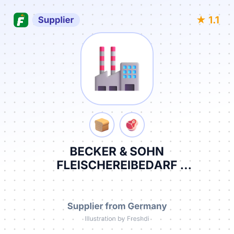 BECKER & SOHN FLEISCHEREIBEDARF GROSSHANDELS-GMBH – summary card, no photo uploaded yet