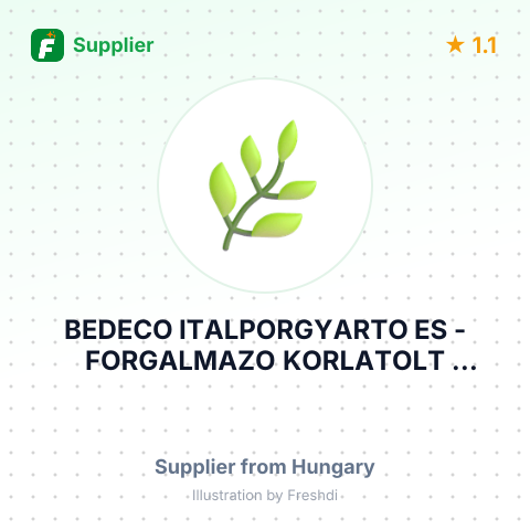 BEDECO ITALPORGYARTO ES -FORGALMAZO KORLATOLT FELELOSSEGU TARSASAG – summary card, no photo uploaded yet