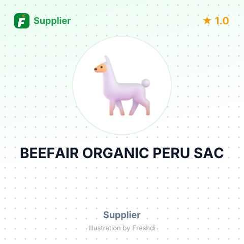 BEEFAIR ORGANIC PERU SAC – summary card, no photo uploaded yet