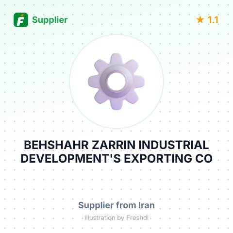 BEHSHAHR ZARRIN INDUSTRIAL DEVELOPMENT'S EXPORTING CO – summary card, no photo uploaded yet