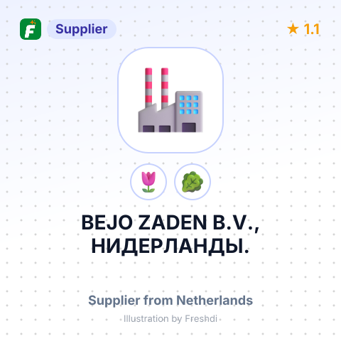 BEJO ZADEN B.V., НИДЕРЛАНДЫ. – summary card, no photo uploaded yet