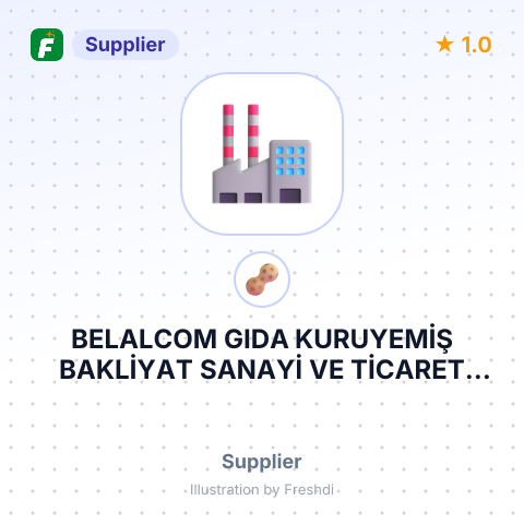 BELALCOM GIDA KURUYEMİŞ BAKLİYAT SANAYİ VE TİCARET LİMİTED ŞİRKETİ – summary card, no photo uploaded yet