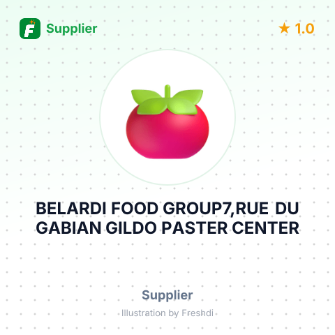 BELARDI FOOD GROUP7,RUE DU GABIAN GILDO PASTER CENTER – summary card, no photo uploaded yet