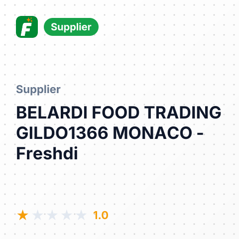 BELARDI FOOD TRADING GILDO1366 MONACO – summary card, no photo uploaded yet