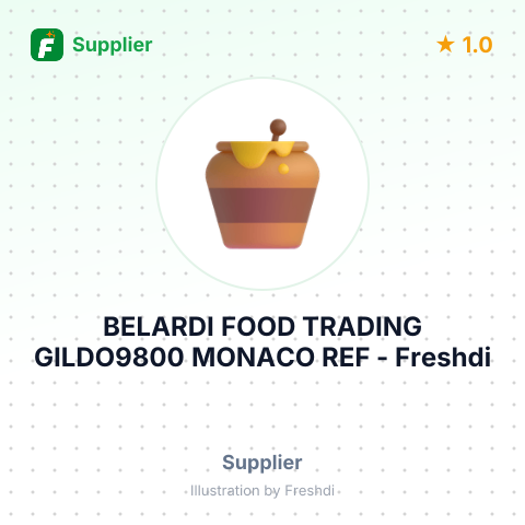 BELARDI FOOD TRADING GILDO9800 MONACO REF – summary card, no photo uploaded yet