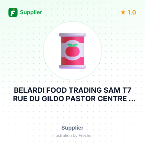 BELARDI FOOD TRADING SAM T7 RUE DU GILDO PASTOR CENTRE – summary card, no photo uploaded yet