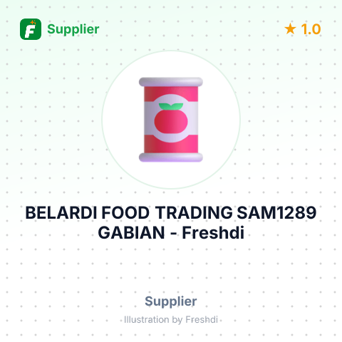 BELARDI FOOD TRADING SAM1289 GABIAN – summary card, no photo uploaded yet