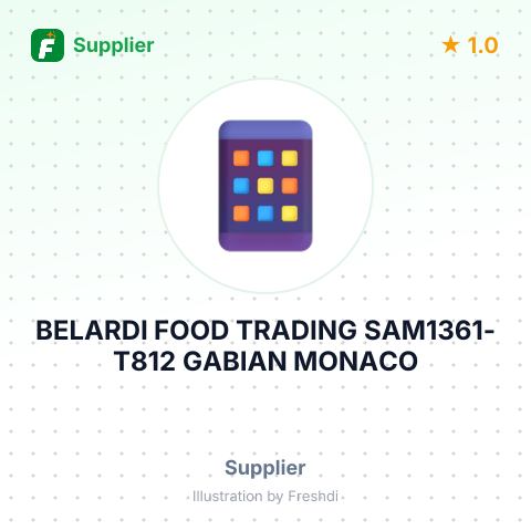 BELARDI FOOD TRADING SAM1361-T812 GABIAN MONACO – summary card, no photo uploaded yet