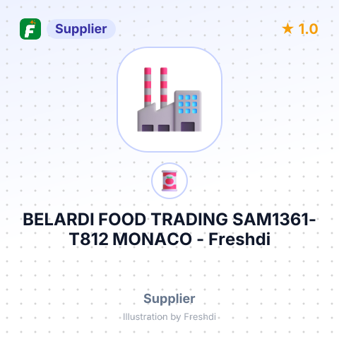 BELARDI FOOD TRADING SAM1361-T812 MONACO – summary card, no photo uploaded yet