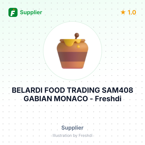 BELARDI FOOD TRADING SAM408 GABIAN MONACO – summary card, no photo uploaded yet
