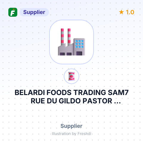 BELARDI FOODS TRADING SAM7 RUE DU GILDO PASTOR CENTREGABIAN MONACO REF - – summary card, no photo uploaded yet