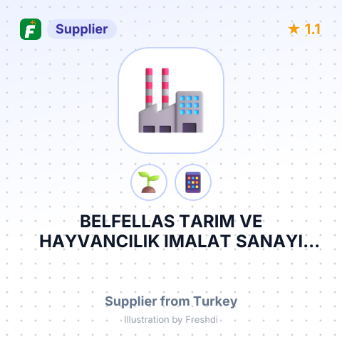 BELFELLAS TARIM VE HAYVANCILIK IMALAT SANAYI TICARET LIMITED SIRKETI – summary card, no photo uploaded yet
