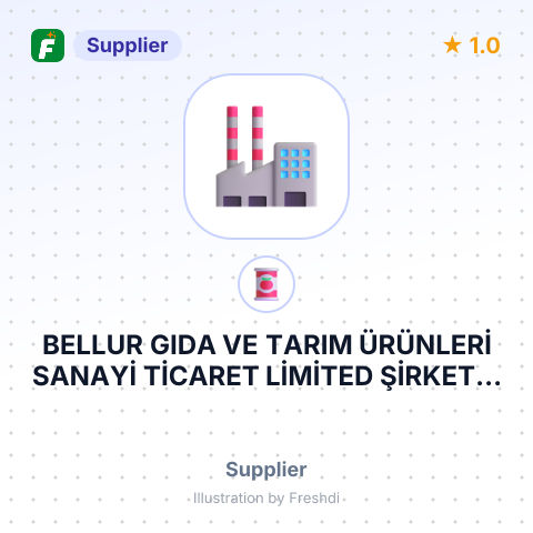 BELLUR GIDA VE TARIM ÜRÜNLERİ SANAYİ TİCARET LİMİTED ŞİRKETİ – summary card, no photo uploaded yet