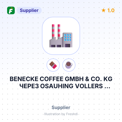 BENECKE COFFEE GMBH & CO. KG ЧЕРЕЗ OSAUHING VOLLERS TALLINN, ESTONIA – summary card, no photo uploaded yet