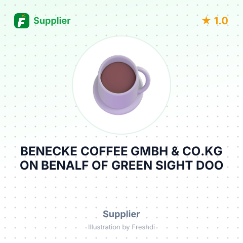 BENECKE COFFEE GMBH & CO.KG ON BENALF OF GREEN SIGHT DOO – summary card, no photo uploaded yet