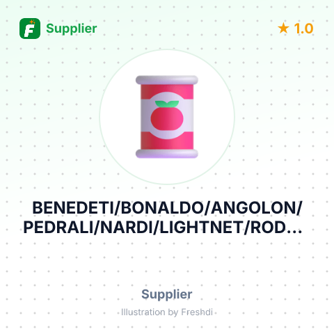 BENEDETI/BONALDO/ANGOLON/PEDRALI/NARDI/LIGHTNET/RODA – summary card, no photo uploaded yet