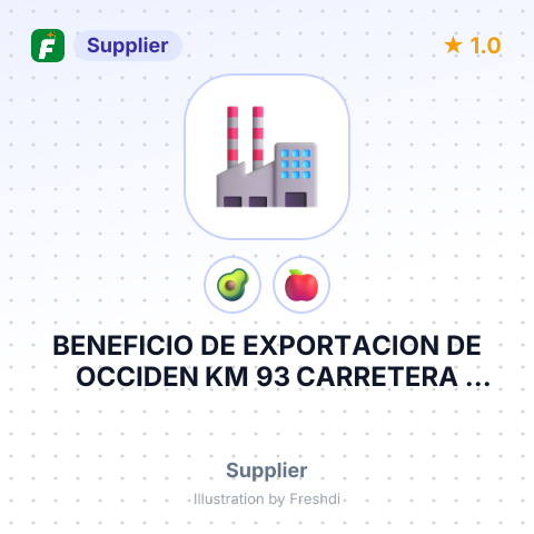 BENEFICIO DE EXPORTACION DE OCCIDEN KM 93 CARRETERA INTERNACIONAL DE SA – summary card, no photo uploaded yet