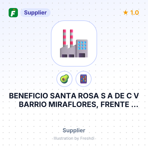 BENEFICIO SANTA ROSA S A DE C V BARRIO MIRAFLORES, FRENTE ACARRETERA INTERNACIONAL, SALIDAA S.P.S, SANTA ROSA DE COPANHONDURAS, RTN – summary card, no photo uploaded yet