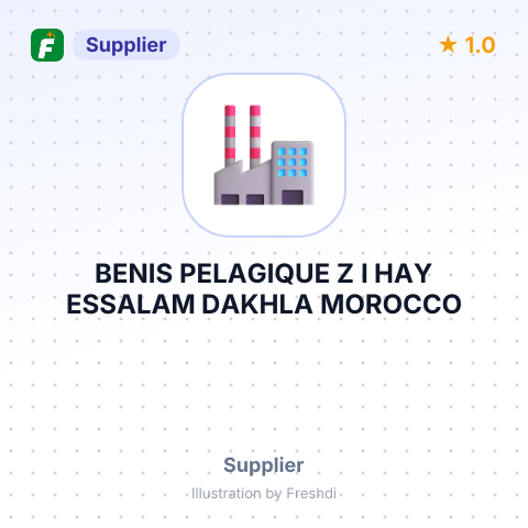 BENIS PELAGIQUE Z I HAY ESSALAM DAKHLA MOROCCO – summary card, no photo uploaded yet