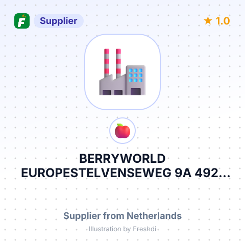 BERRYWORLD EUROPESTELVENSEWEG 9A 4921 PL MADE THE NETHERLANDS – summary card, no photo uploaded yet